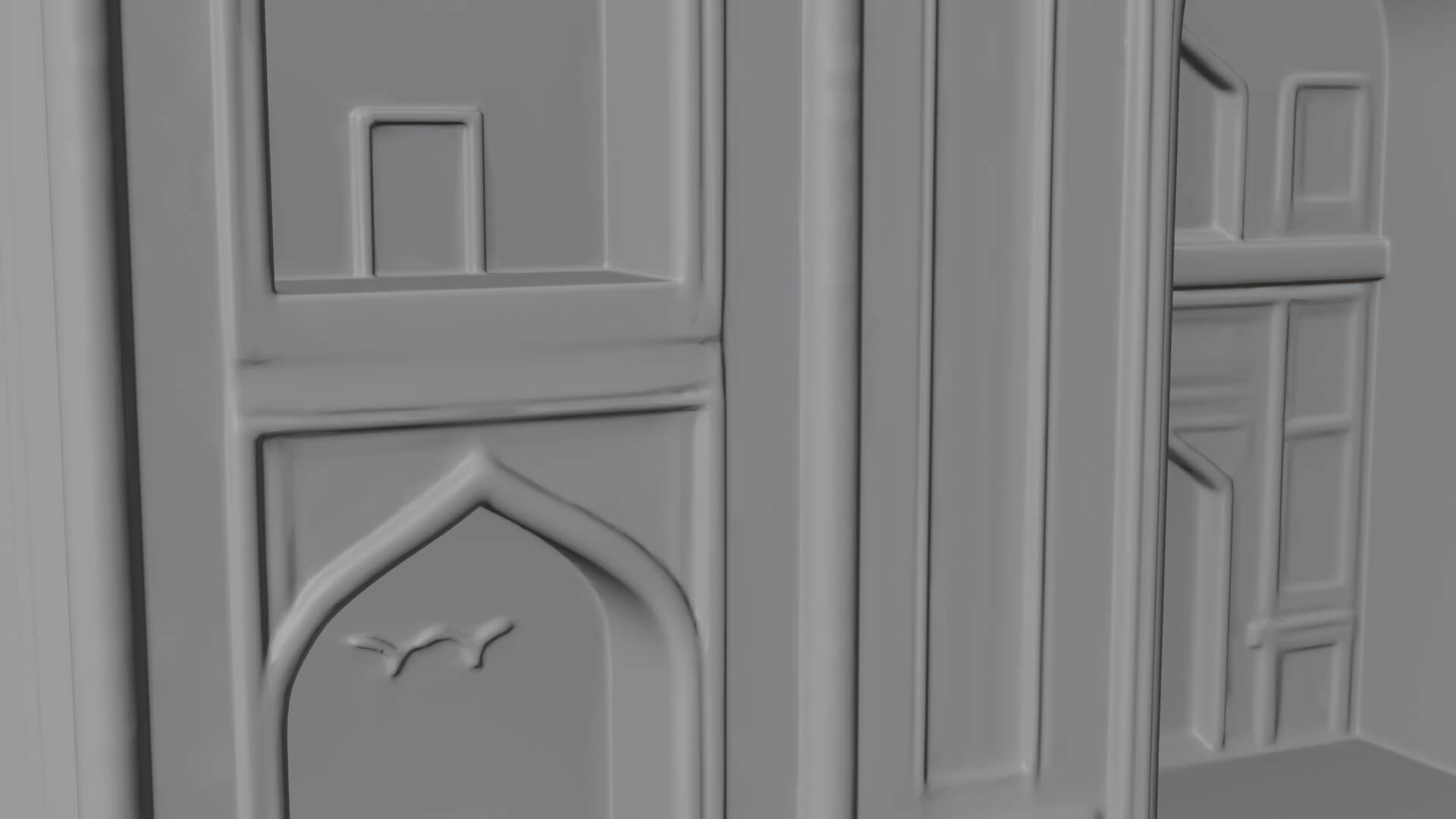 Domed Mosque Temple Design 3 3D Print Model 3D Model