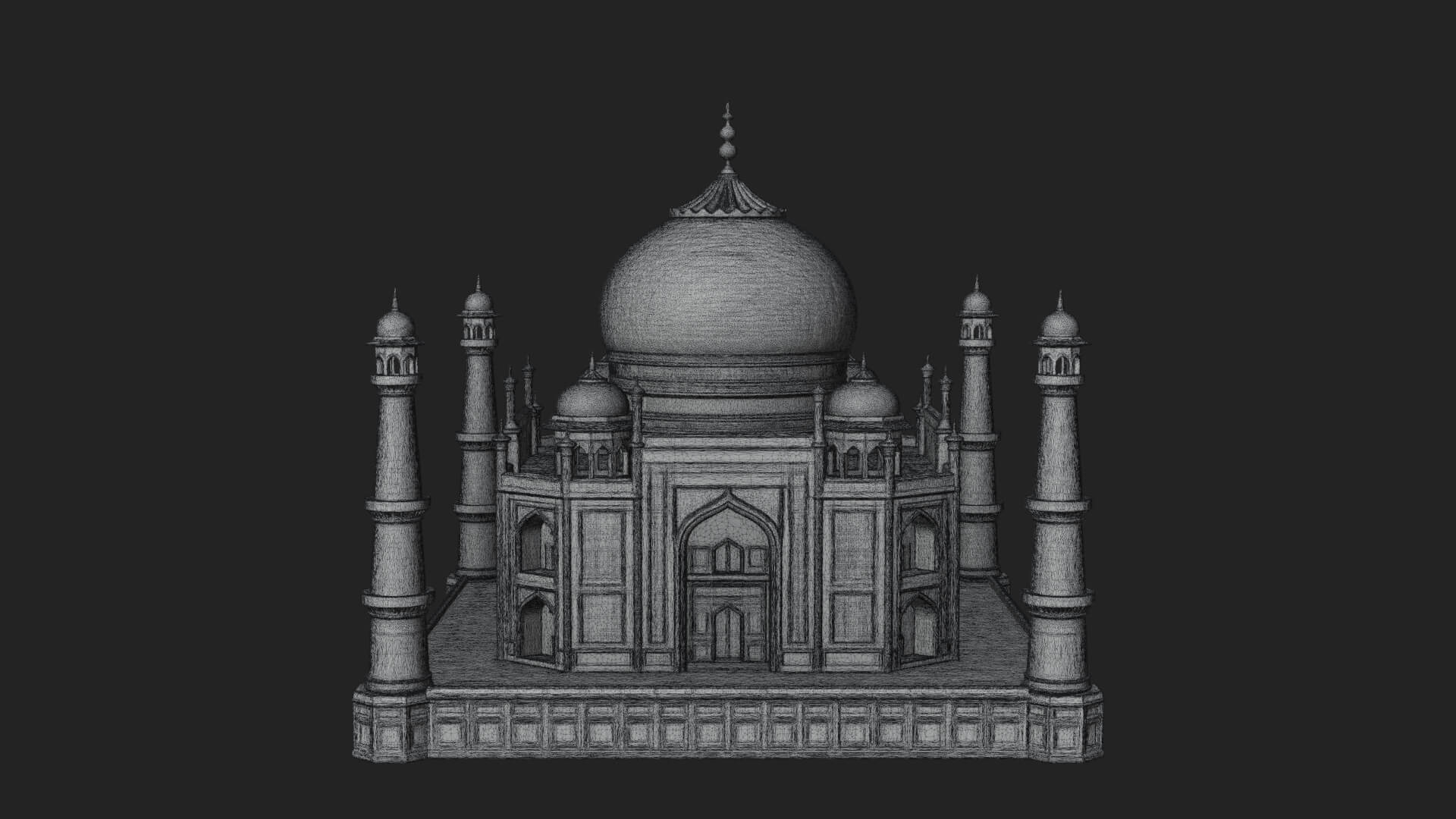 Domed Mosque Temple Design 3 3D Print Model 3D Model