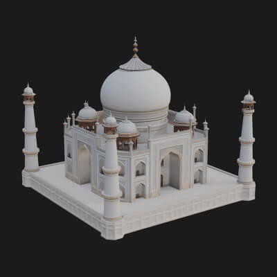 Domed Mosque Temple Design 3 3D Print Model