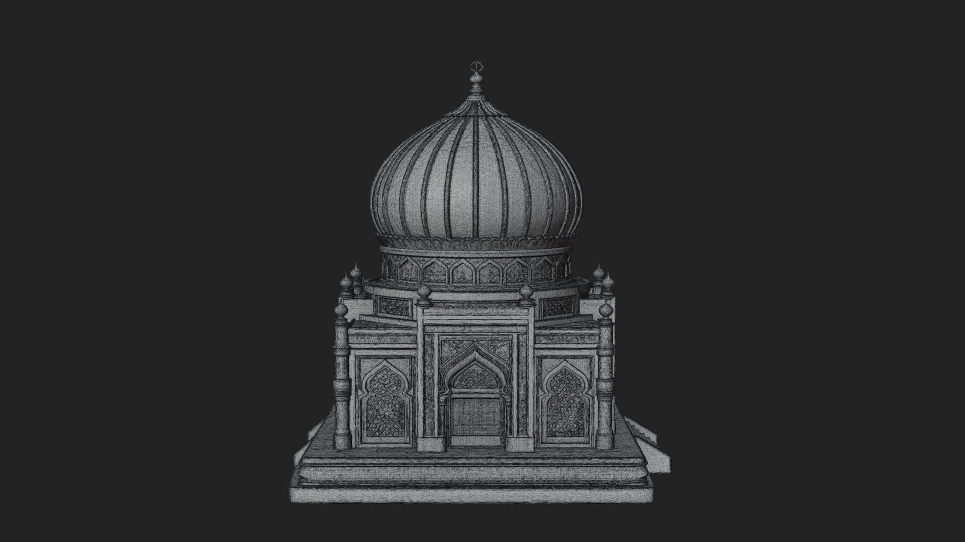 Domed Mosque Temple Design 6 3D Print Model 3D Model