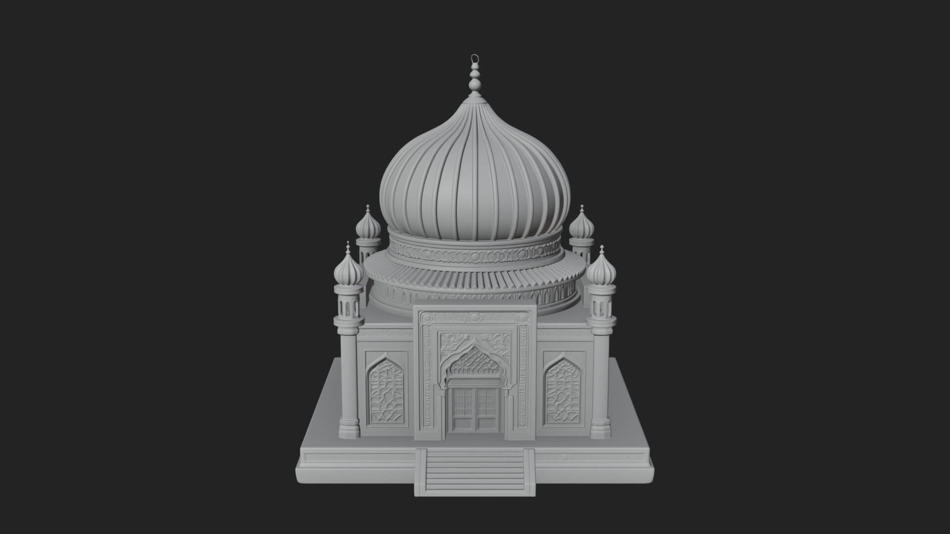 Domed Mosque Temple Design 8 3D Print Model 3D Model