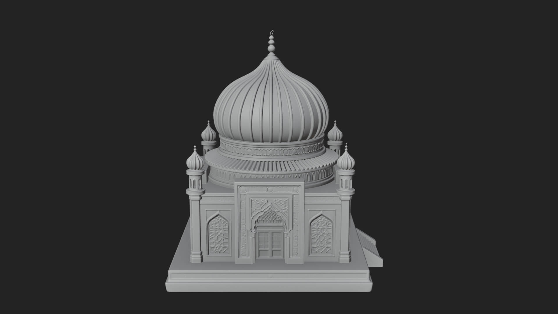 Domed Mosque Temple Design 8 3D Print Model 3D Model