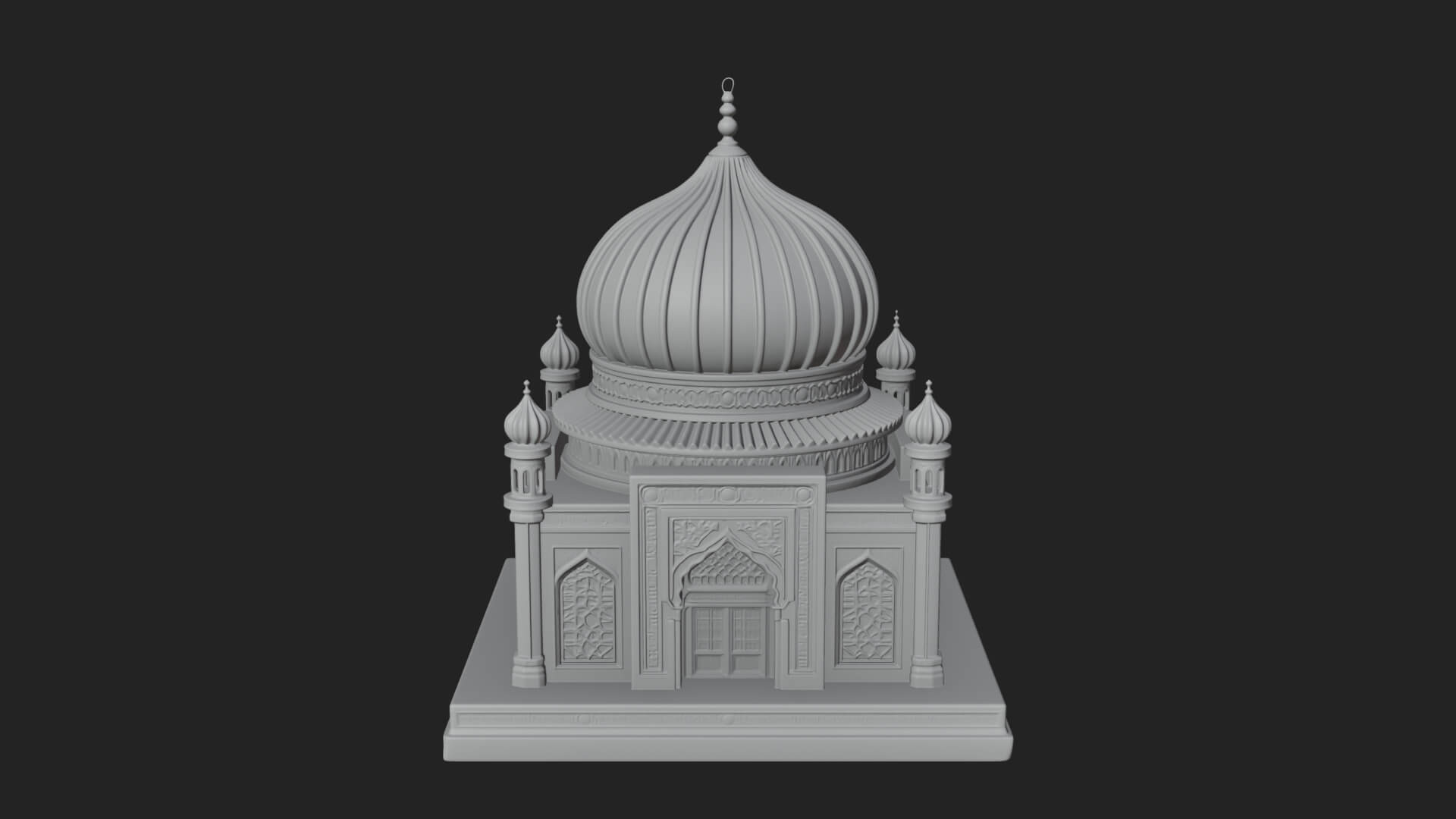 Domed Mosque Temple Design 8 3D Print Model 3D Model