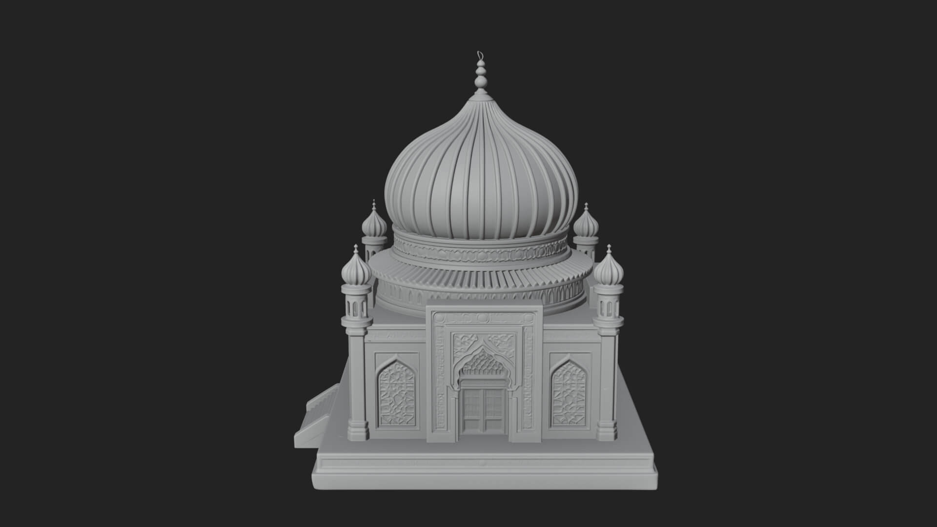 Domed Mosque Temple Design 8 3D Print Model 3D Model