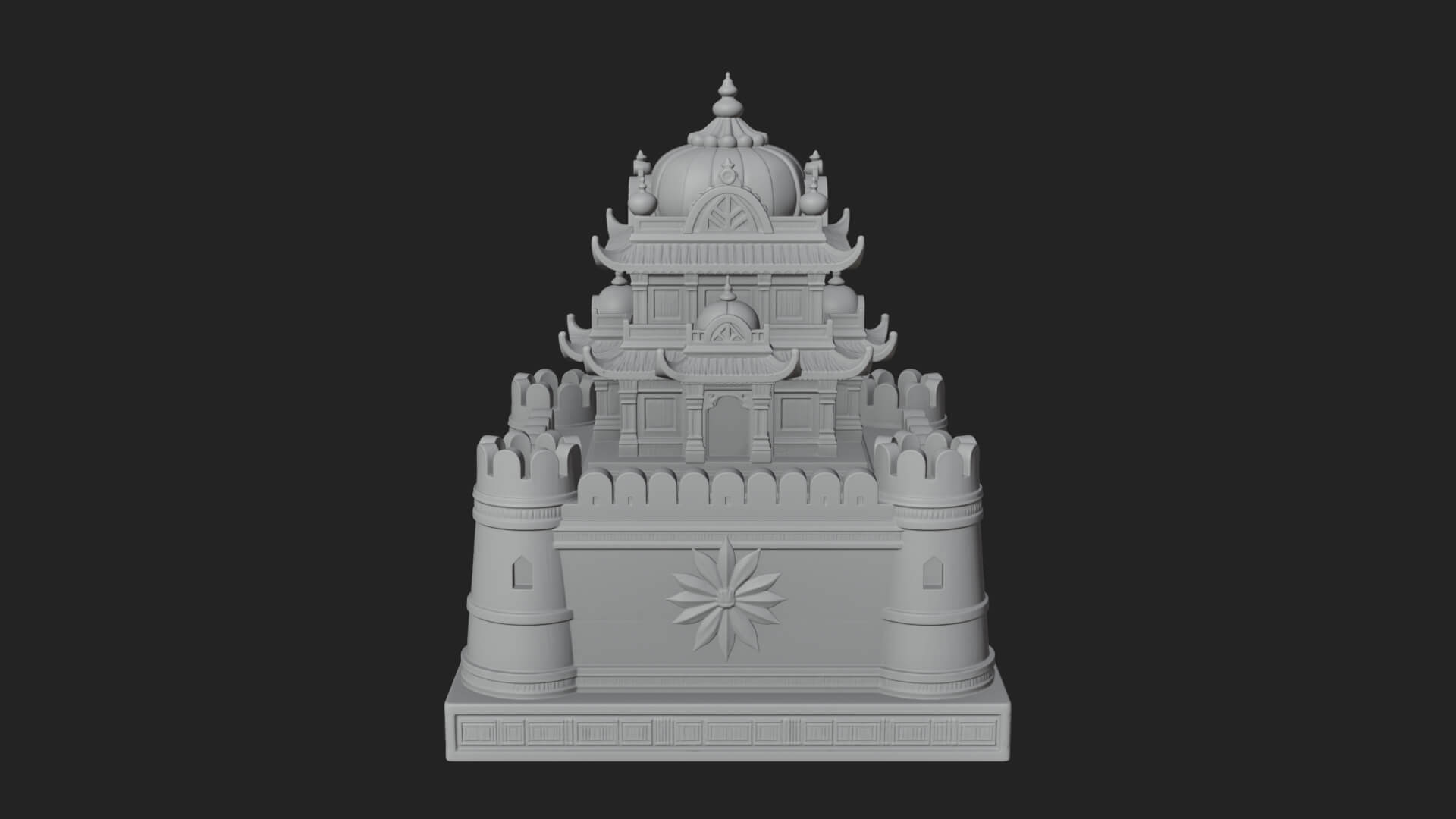 Domed Pagoda Tower Design 1 3D Print Model 3D Model