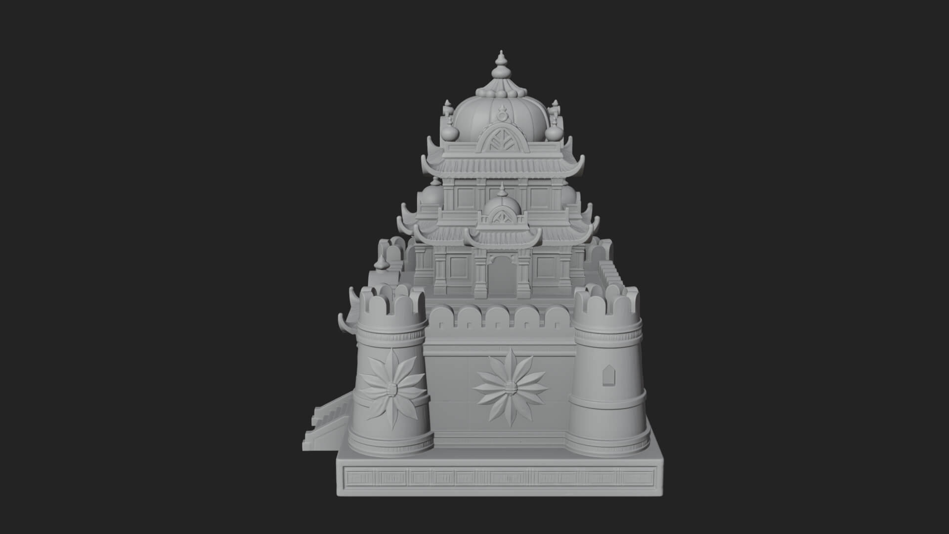 Domed Pagoda Tower Design 1 3D Print Model 3D Model