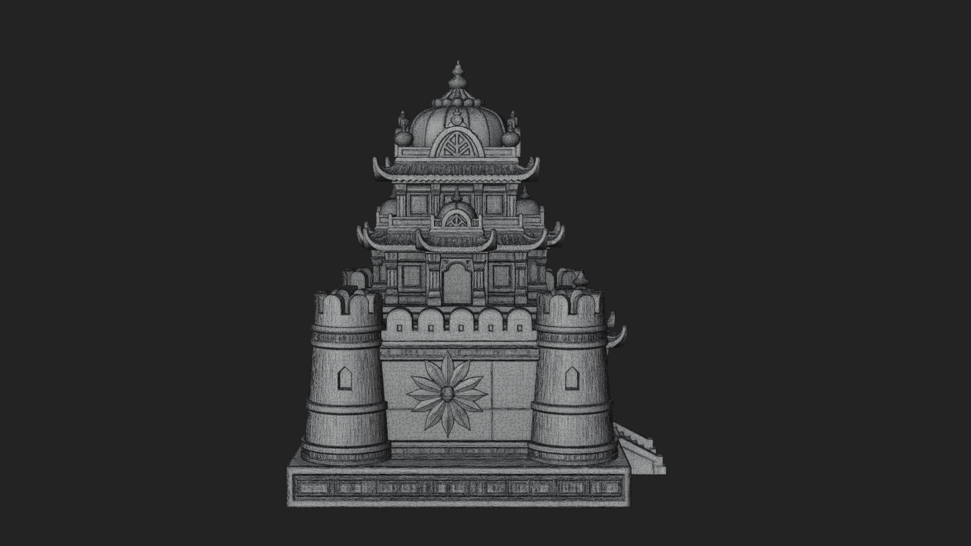 Domed Pagoda Tower Design 1 3D Print Model 3D Model