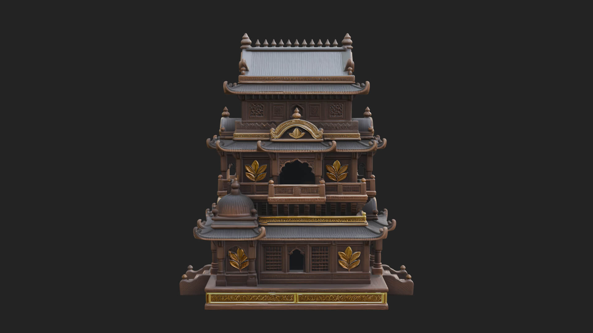 Domed Pagoda Tower Design 3 3D Print Model 3D Model