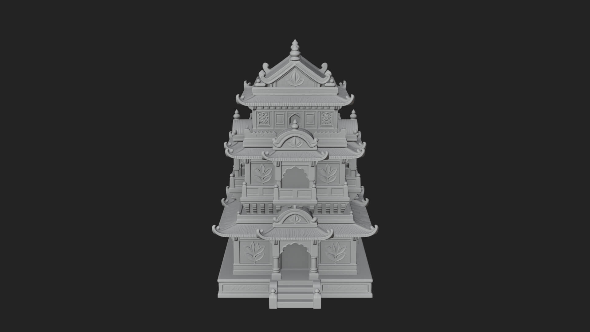 Domed Pagoda Tower Design 3 3D Print Model 3D Model