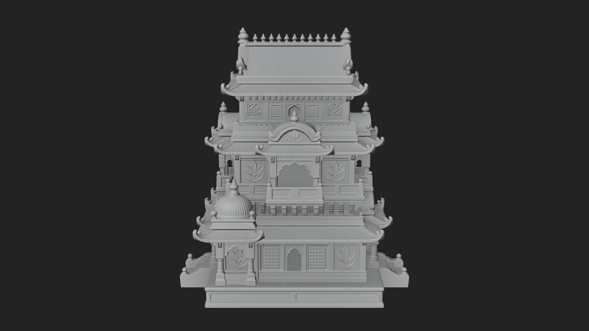 Domed Pagoda Tower Design 3 3D Print Model 3D Model
