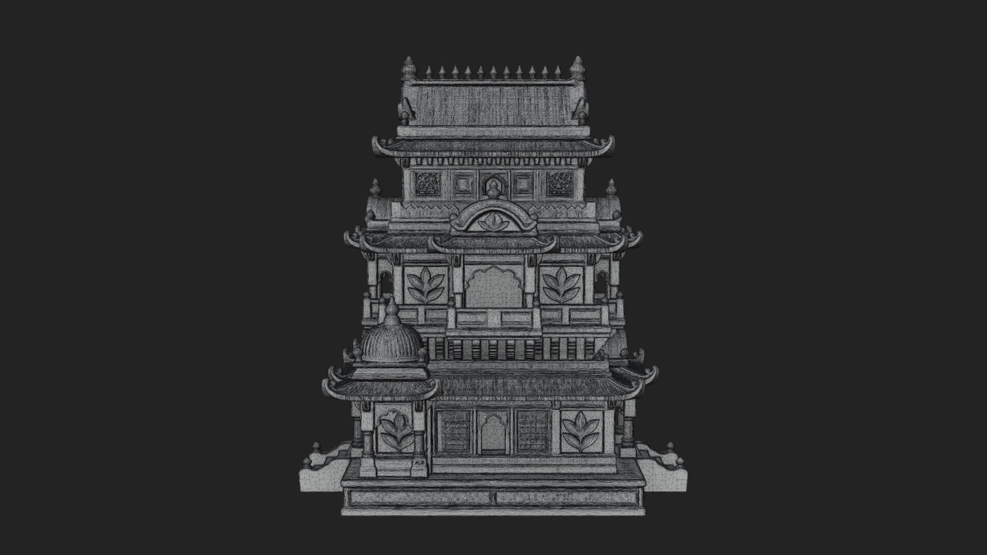 Domed Pagoda Tower Design 3 3D Print Model 3D Model