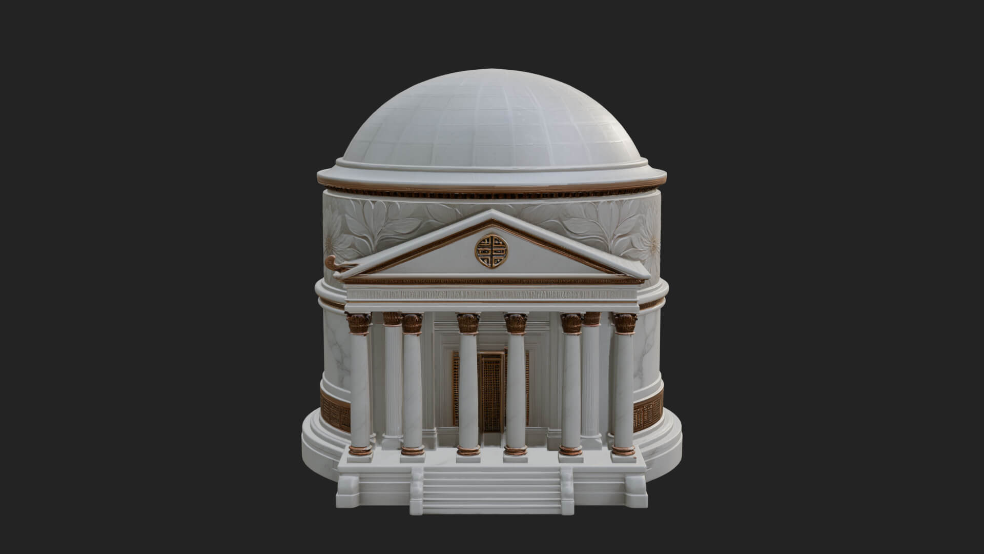 Domed Rotunda Temple Design 1 3D Print Model 3D Model