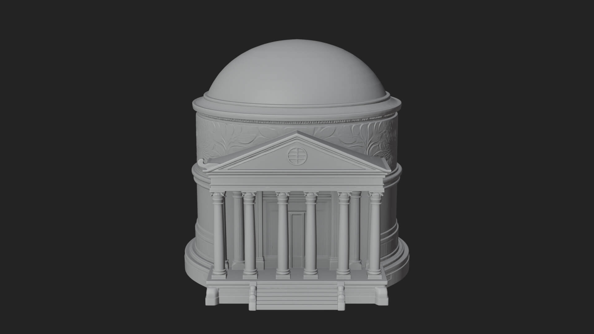 Domed Rotunda Temple Design 1 3D Print Model 3D Model