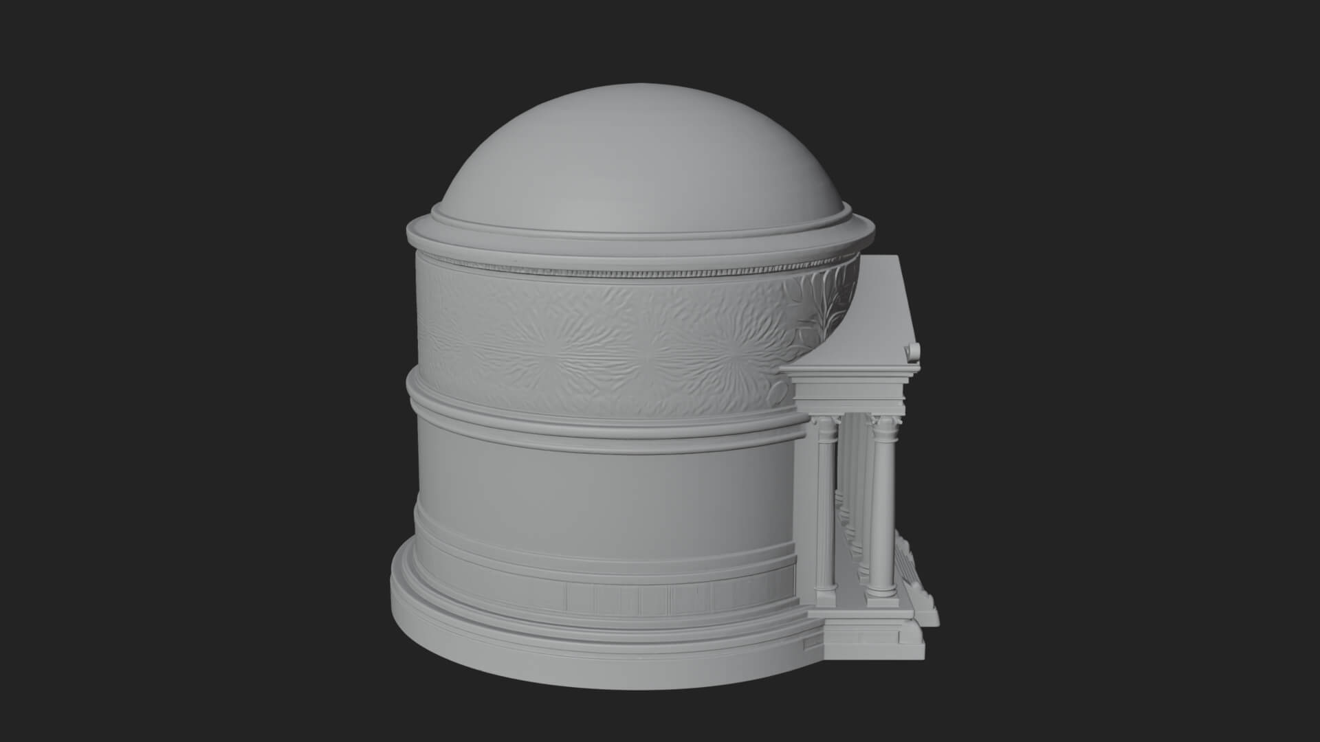 Domed Rotunda Temple Design 1 3D Print Model 3D Model