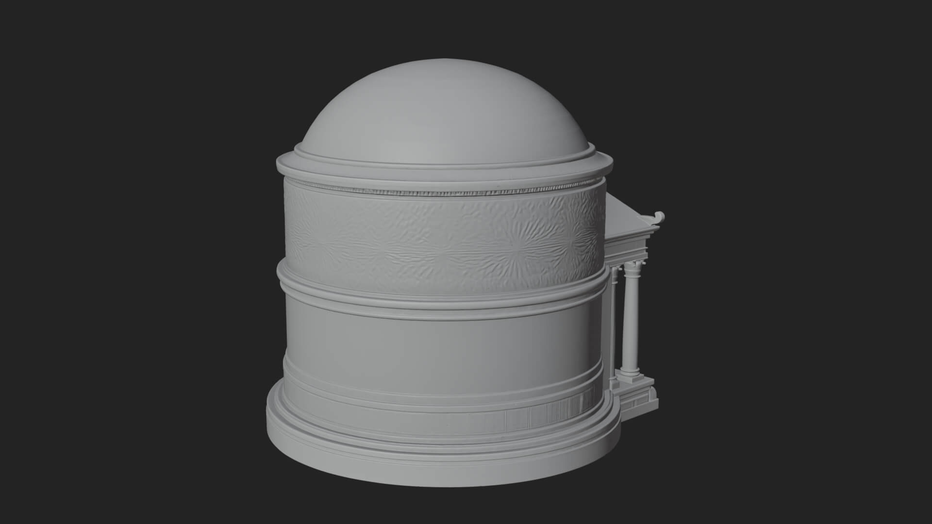 Domed Rotunda Temple Design 1 3D Print Model 3D Model
