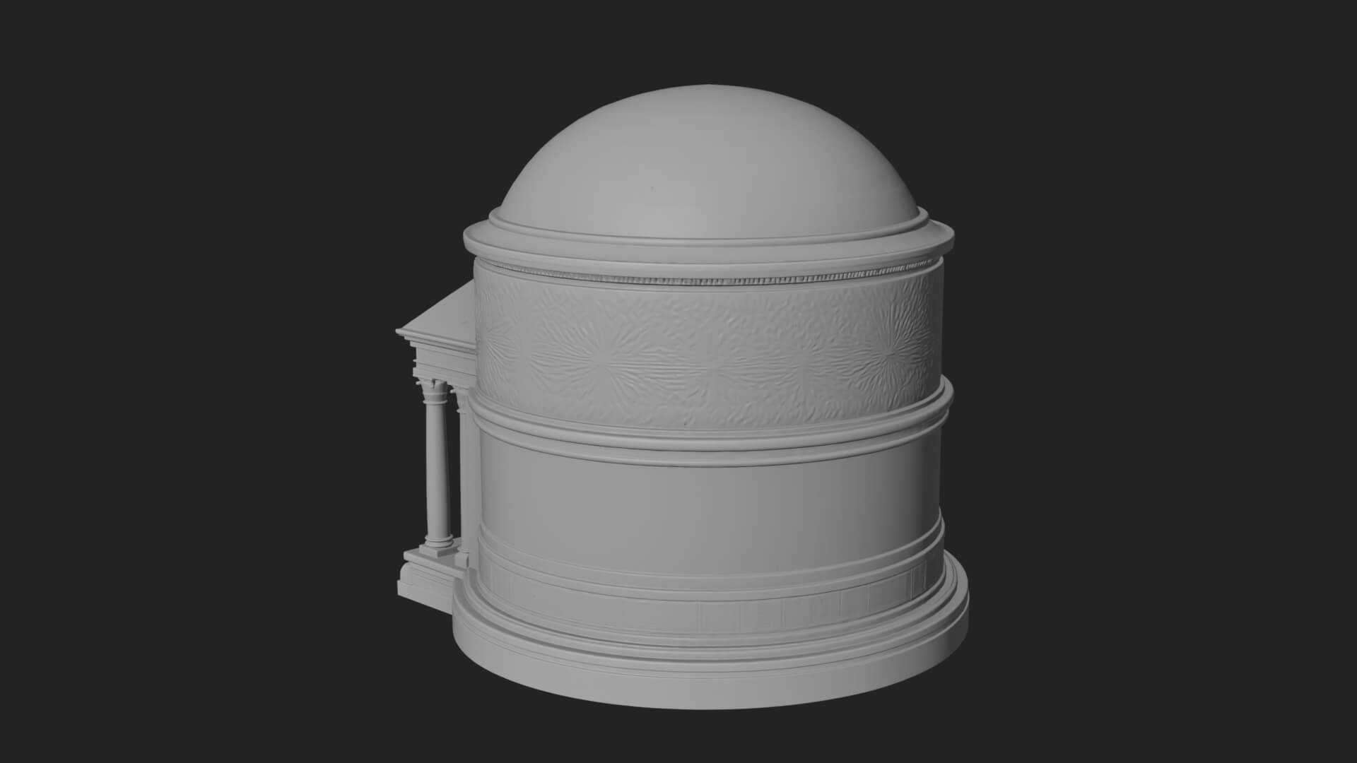 Domed Rotunda Temple Design 1 3D Print Model 3D Model