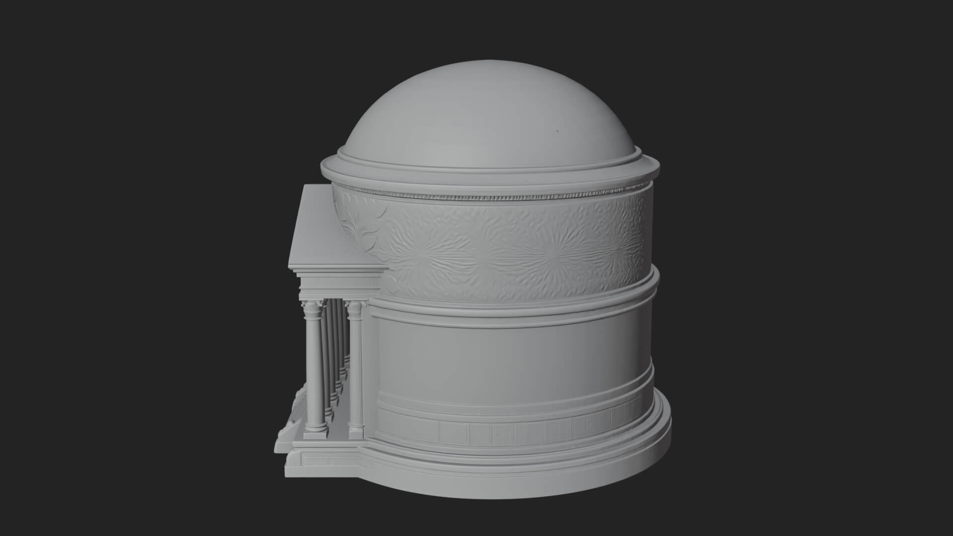 Domed Rotunda Temple Design 1 3D Print Model 3D Model