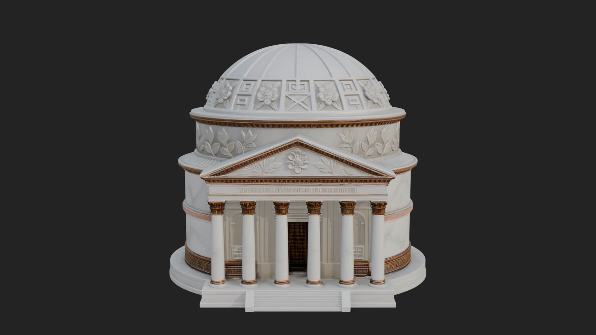 Domed Rotunda Temple Design 2 3D Print Model 3D Model