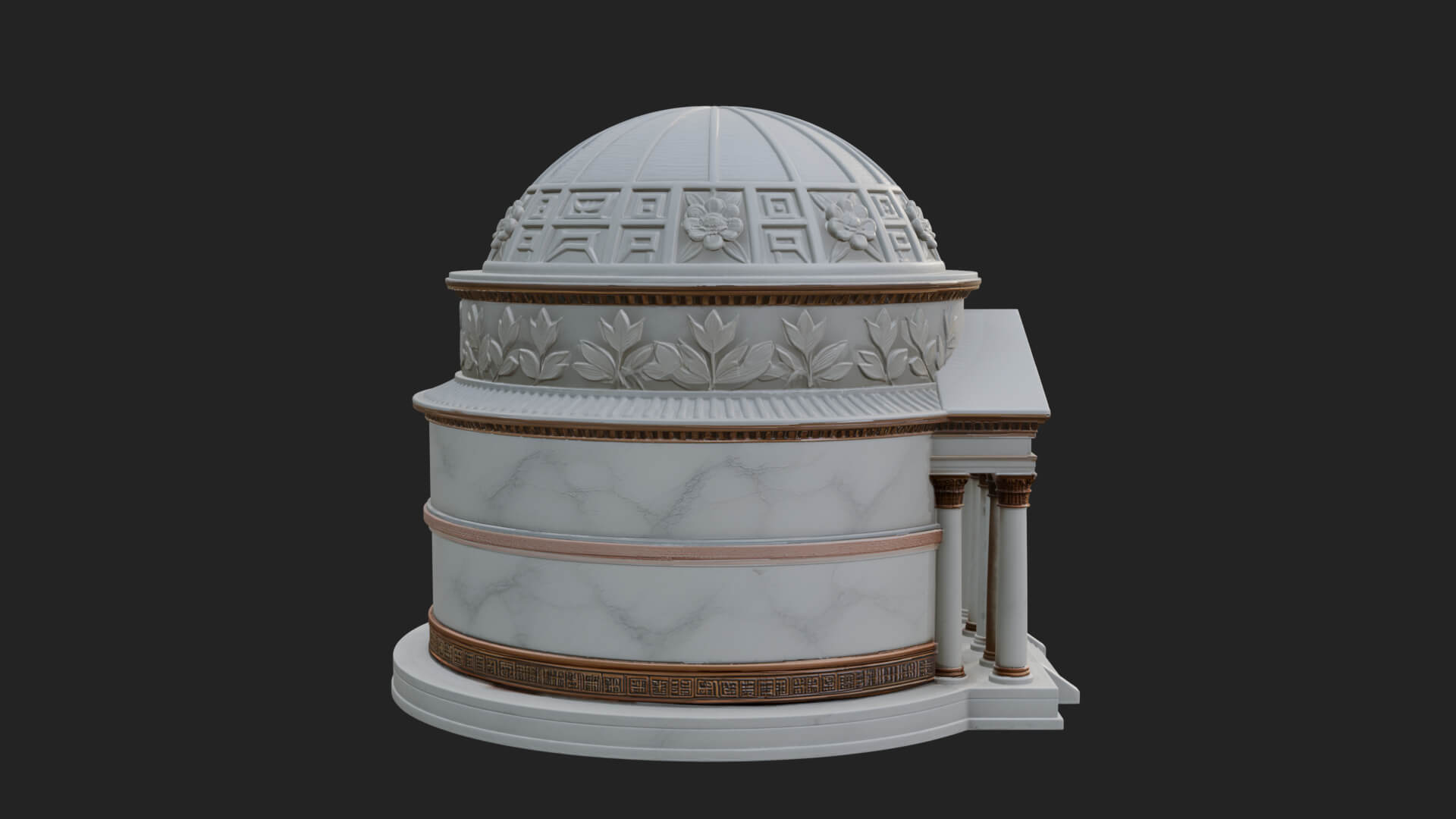 Domed Rotunda Temple Design 2 3D Print Model 3D Model