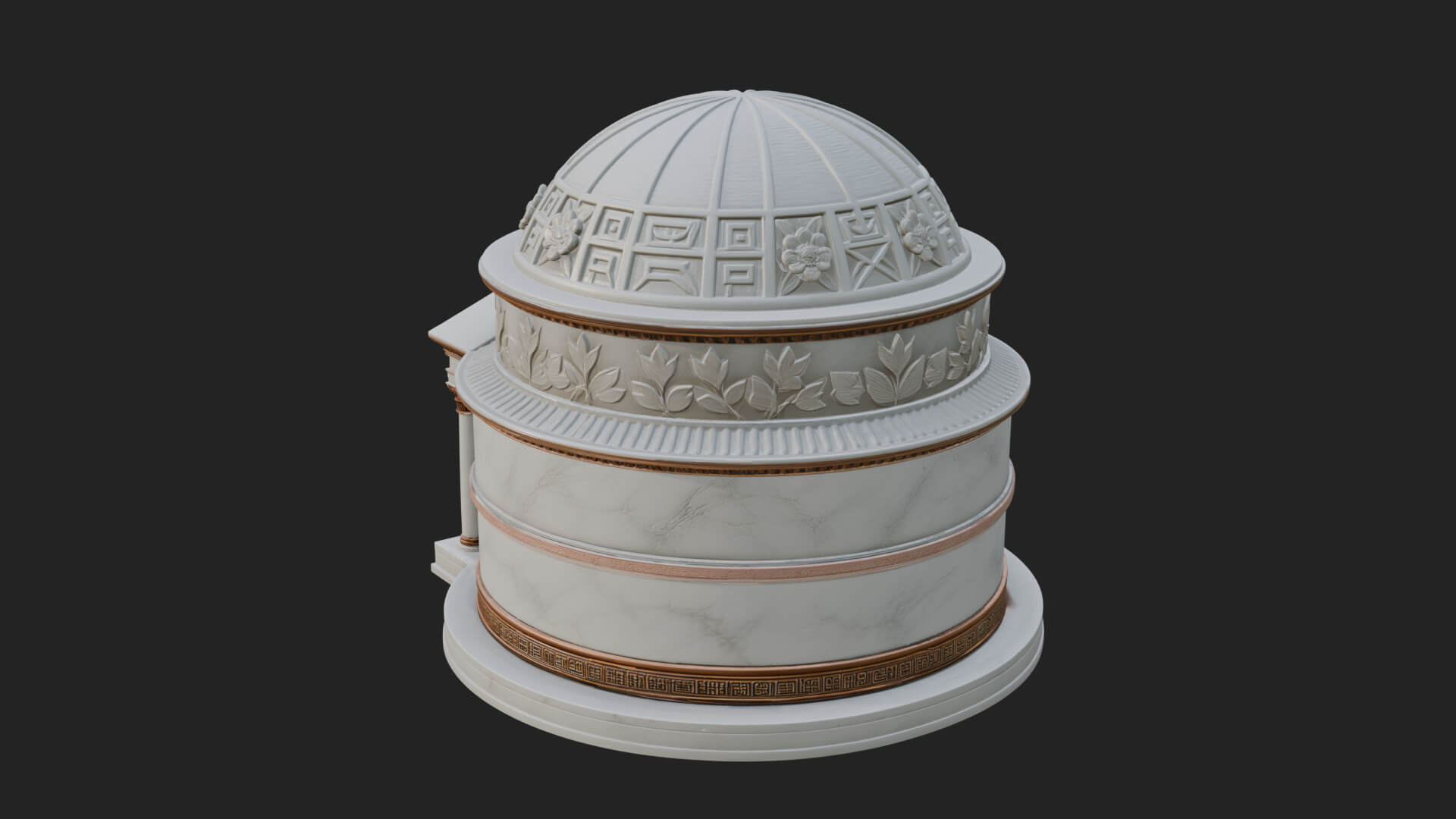 Domed Rotunda Temple Design 2 3D Print Model 3D Model