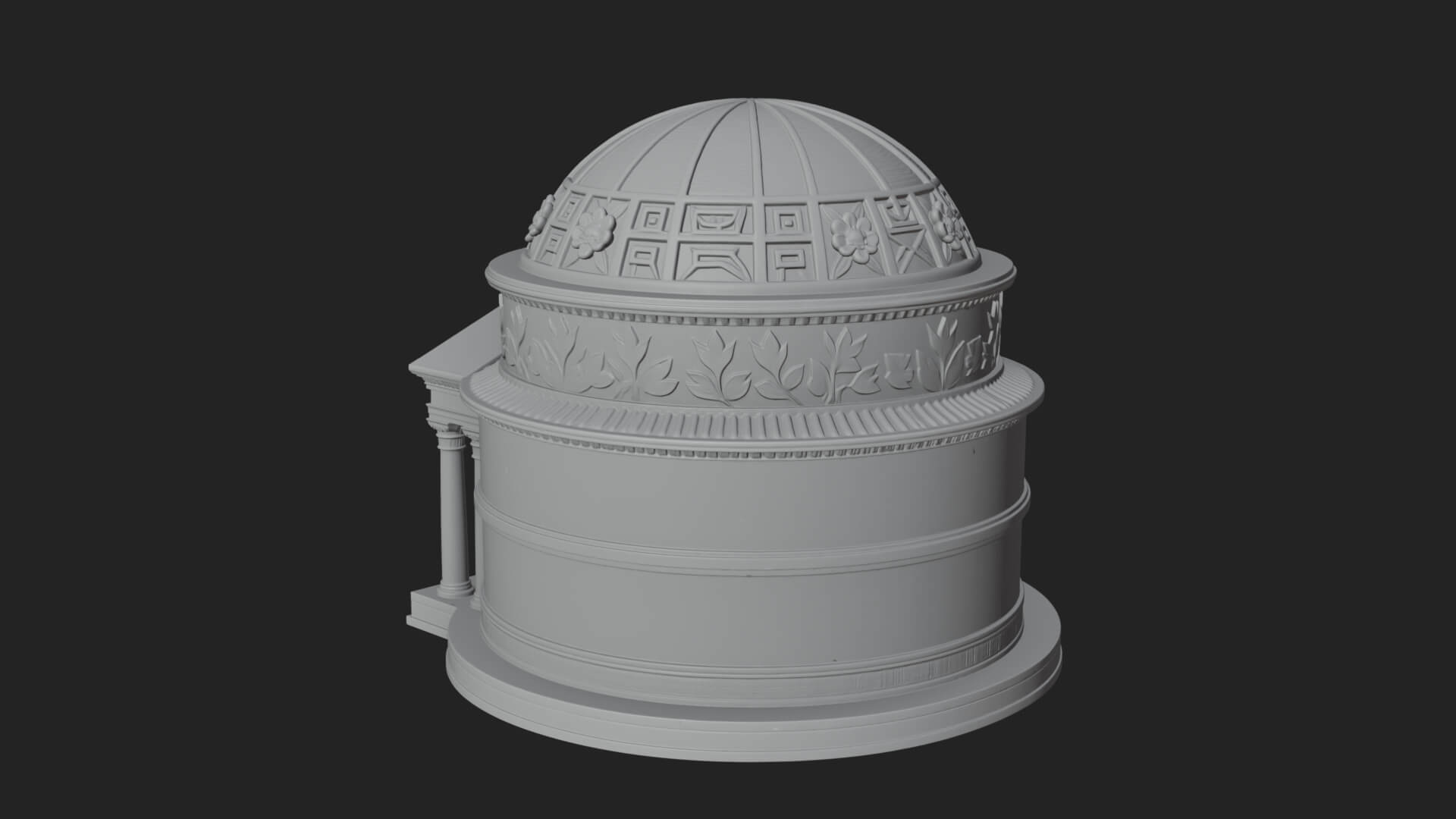 Domed Rotunda Temple Design 2 3D Print Model 3D Model