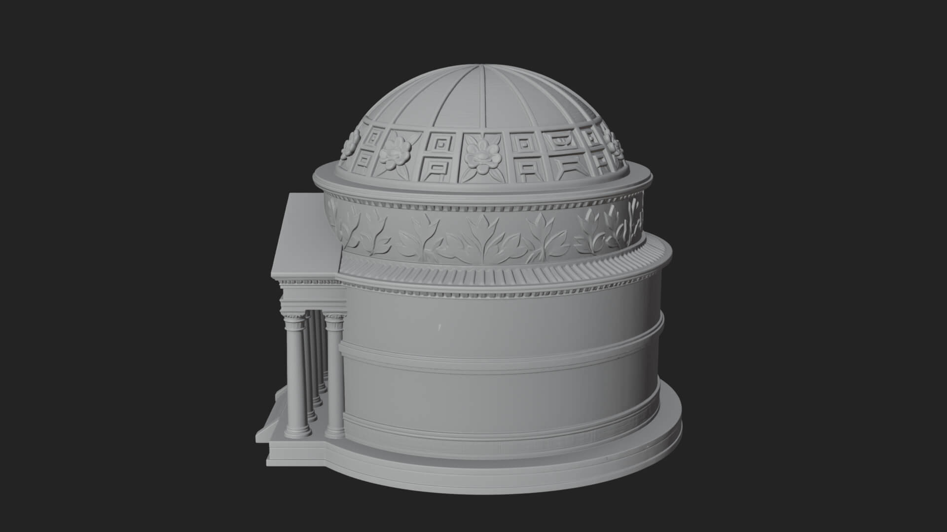 Domed Rotunda Temple Design 2 3D Print Model 3D Model