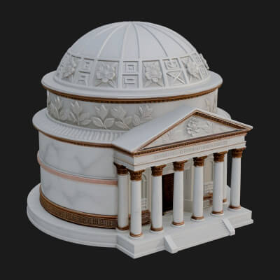 Domed Rotunda Temple Design 2 3D Print Model