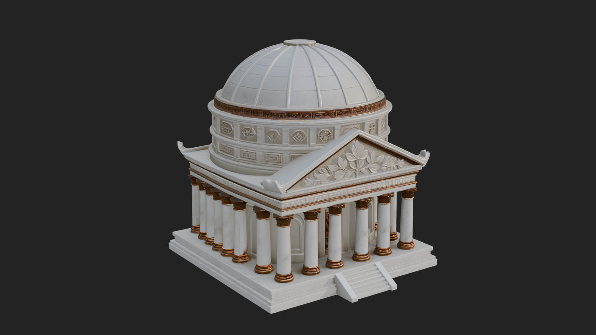 Domed Rotunda Temple Design 4 3D Print Model 3D Model