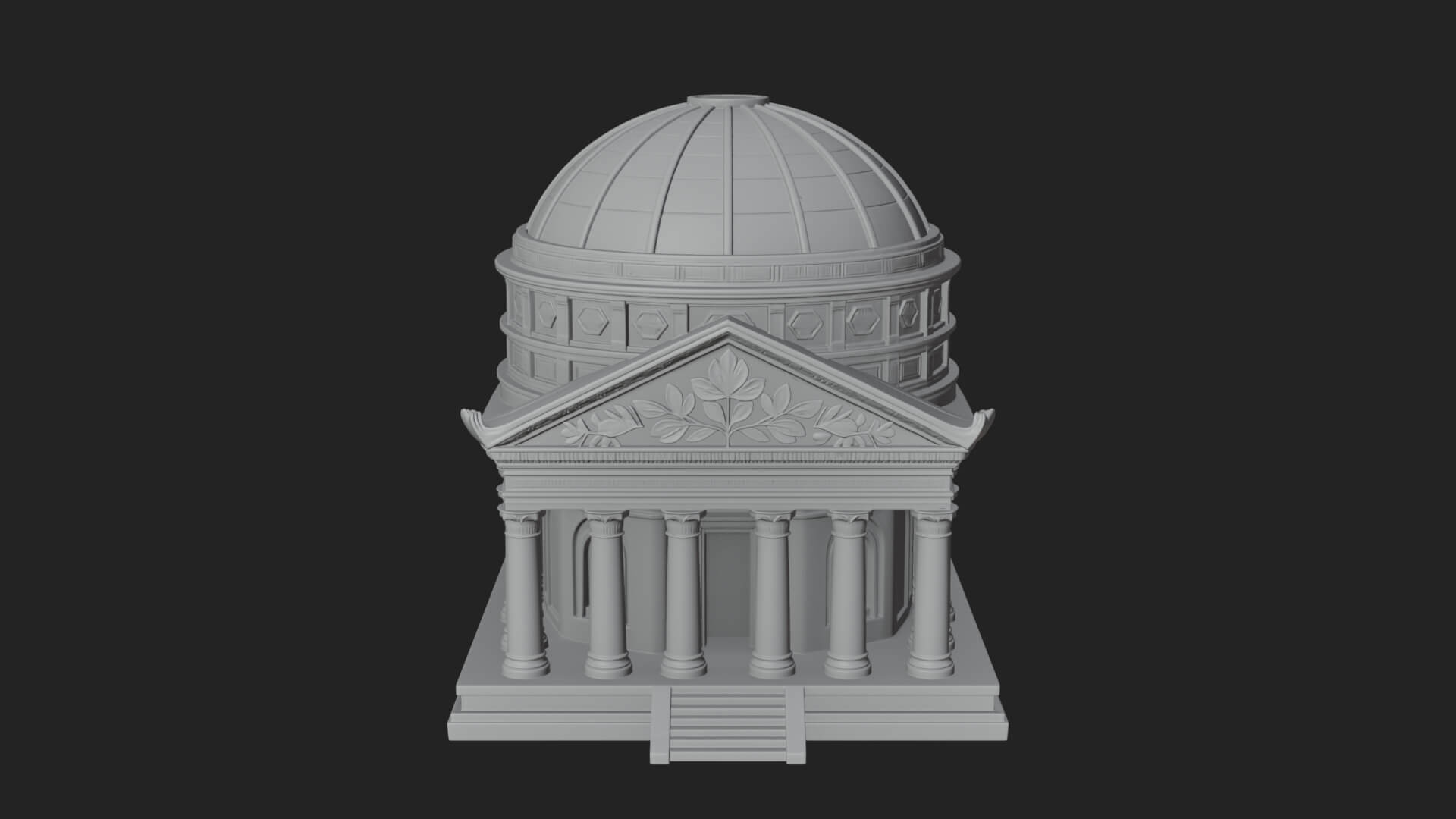 Domed Rotunda Temple Design 4 3D Print Model 3D Model