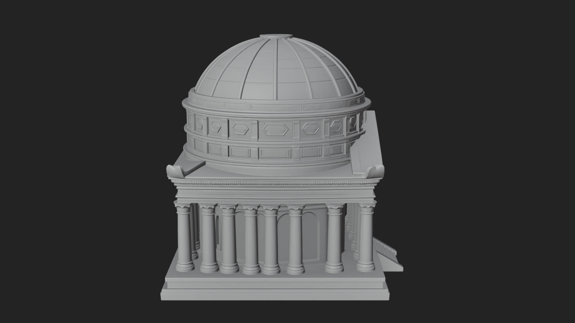Domed Rotunda Temple Design 4 3D Print Model 3D Model