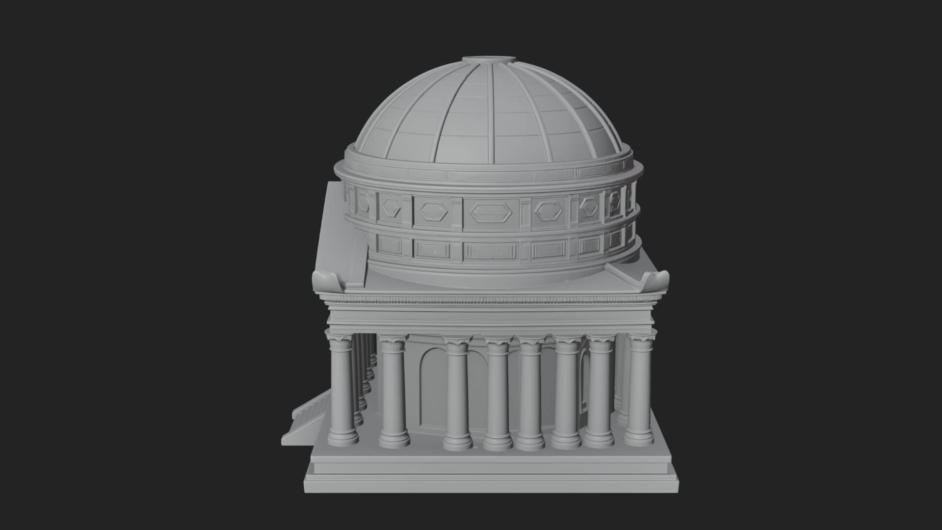 Domed Rotunda Temple Design 4 3D Print Model 3D Model