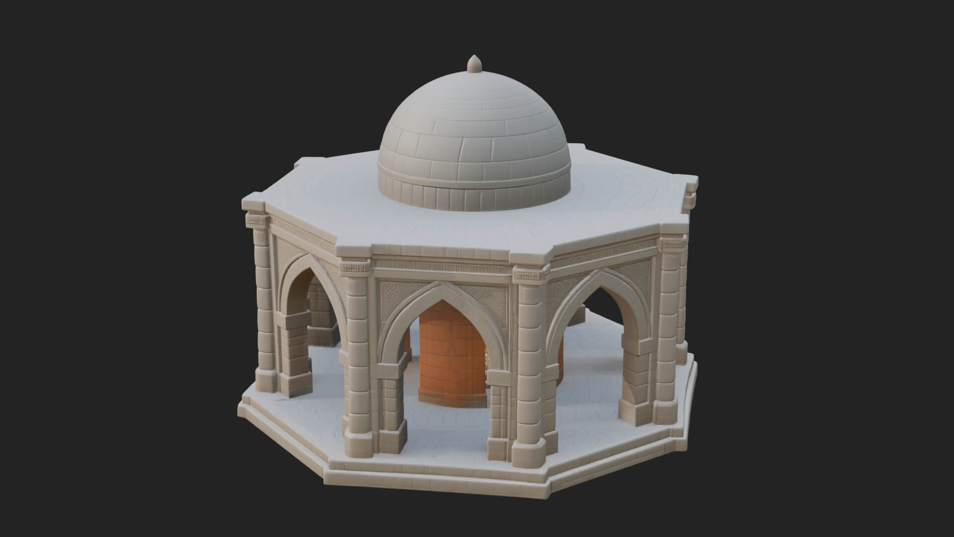 Domed Stone Shrine Model Design 1 3D Print Model 3D Model