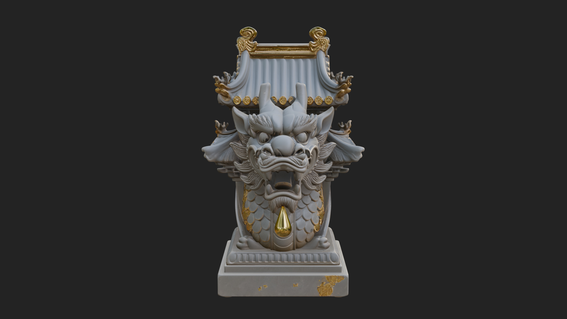Dragon Head Lantern Model Design 1 3D Print Model 3D Model