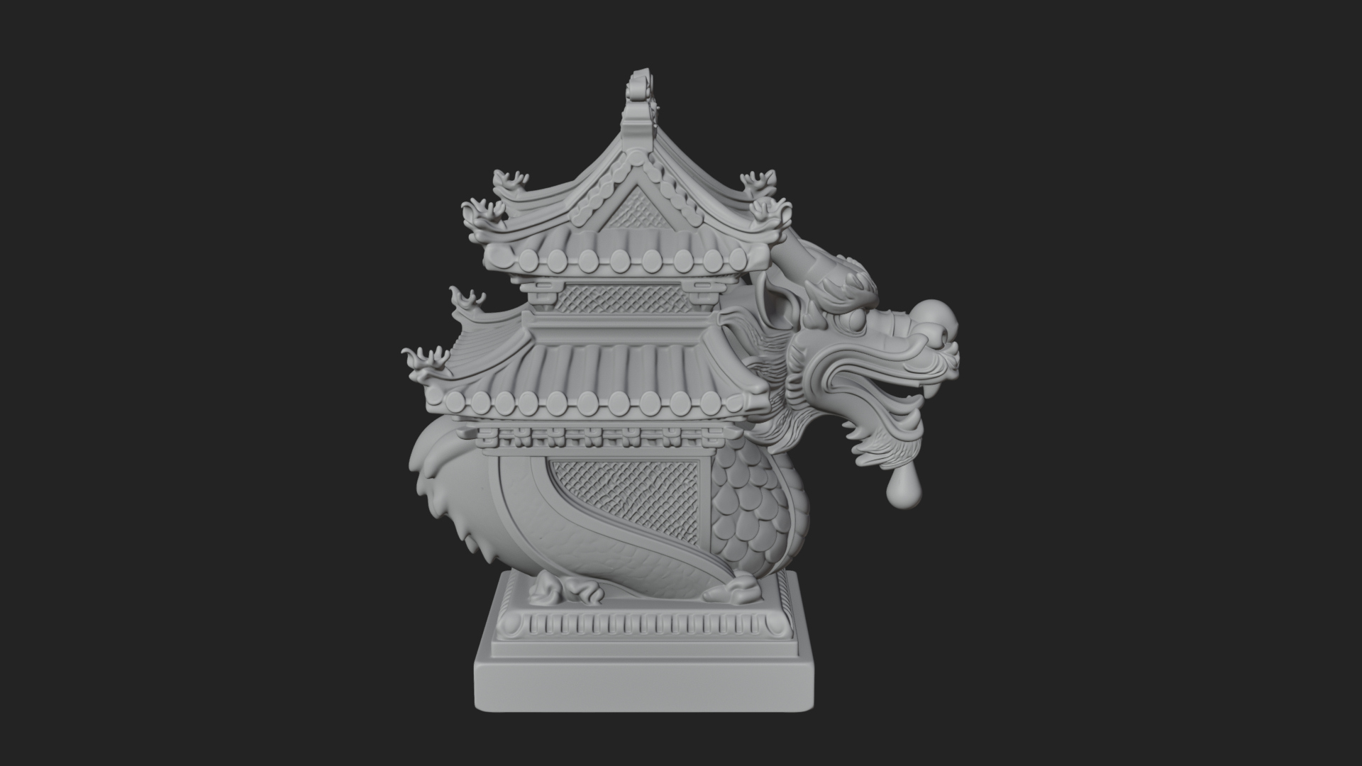 Dragon Head Lantern Model Design 1 3D Print Model 3D Model