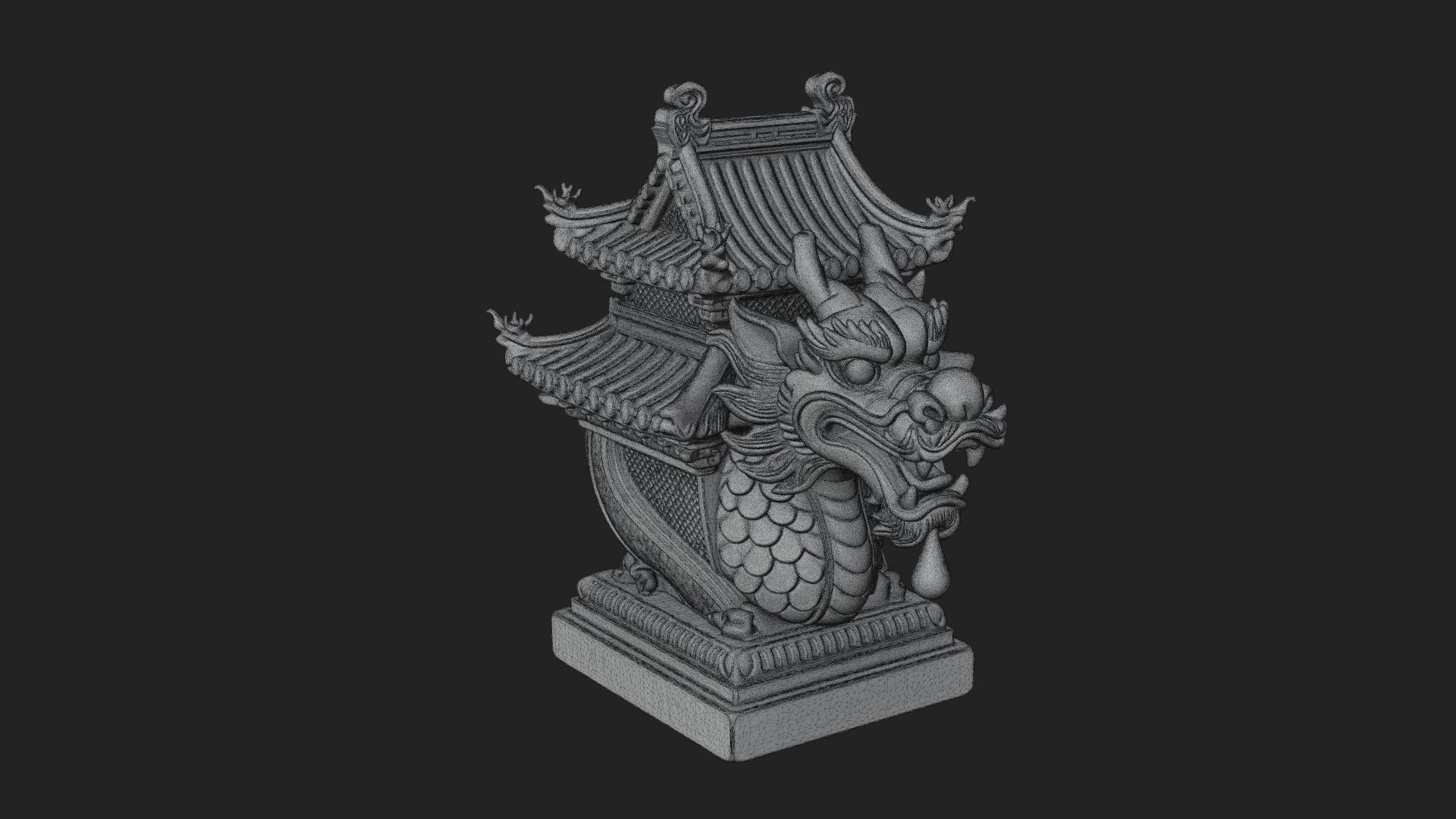 Dragon Head Lantern Model Design 1 3D Print Model 3D Model