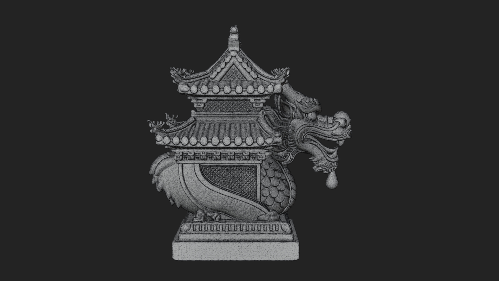 Dragon Head Lantern Model Design 1 3D Print Model 3D Model