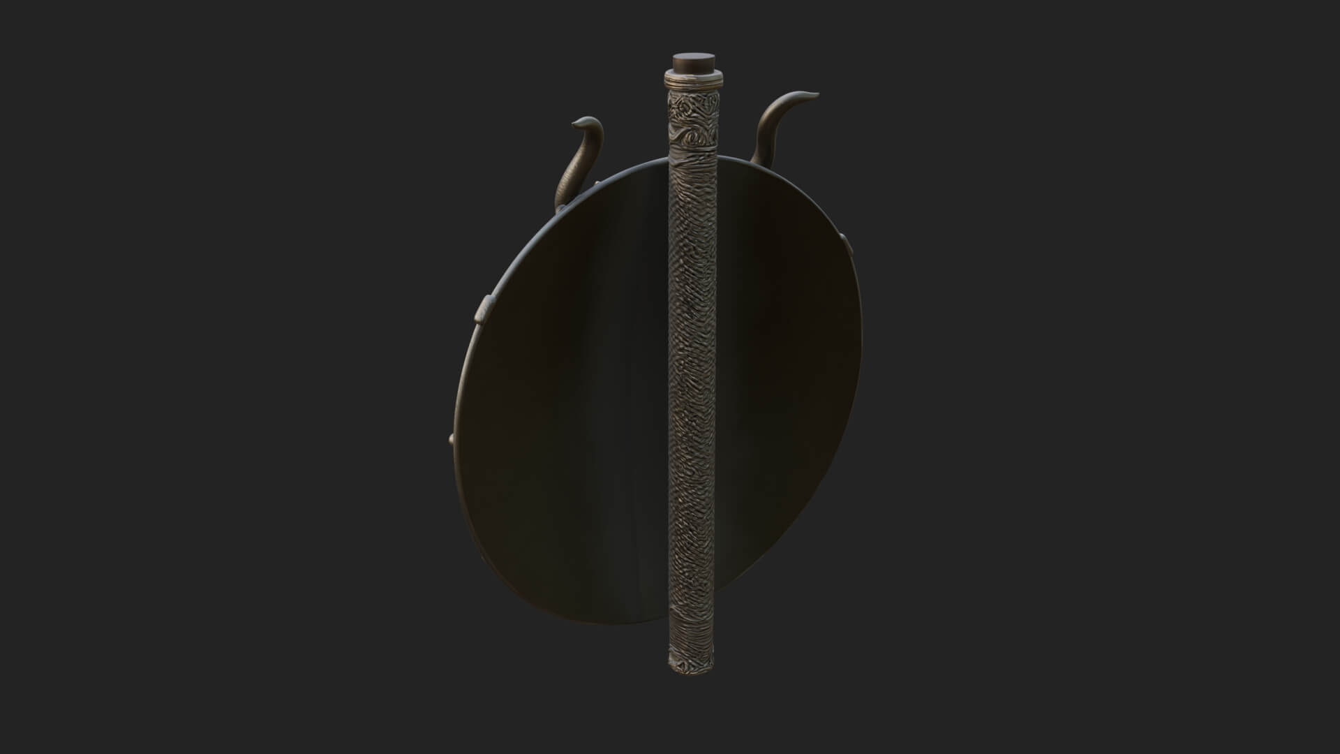 Dragon Head Round Shield Model Design 1 3D Print Model 3D Model