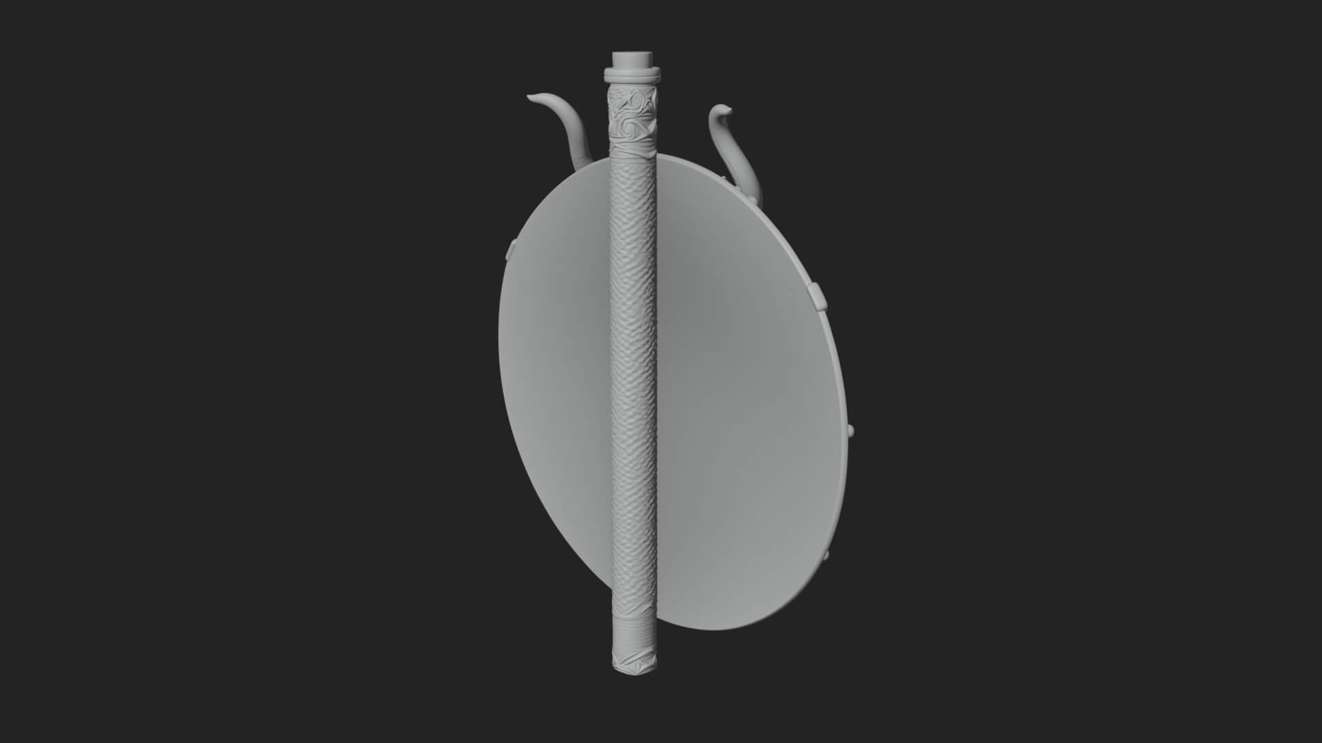 Dragon Head Round Shield Model Design 1 3D Print Model 3D Model