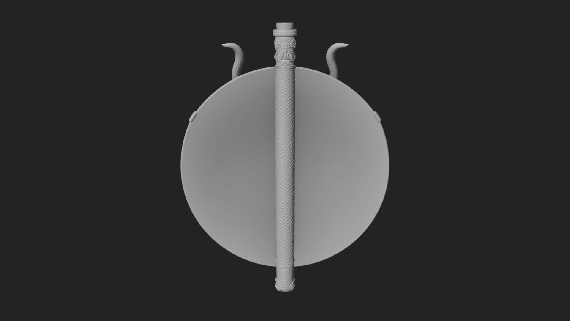 Dragon Head Round Shield Model Design 1 3D Print Model 3D Model