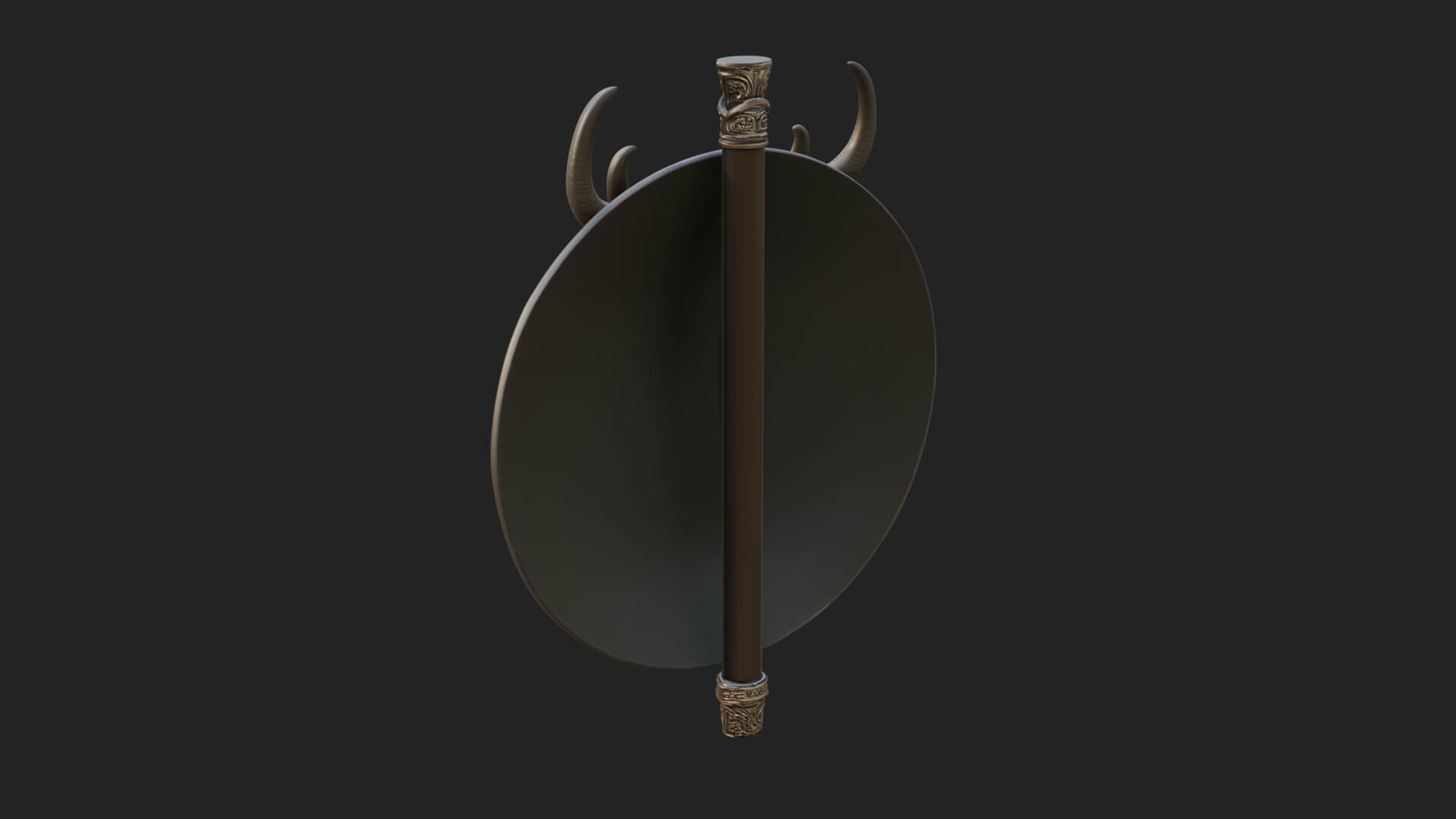 Dragon Head Round Shield Model Design 2 3D Print Model 3D Model