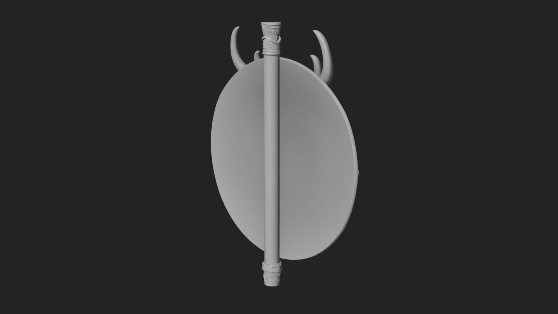 Dragon Head Round Shield Model Design 2 3D Print Model 3D Model