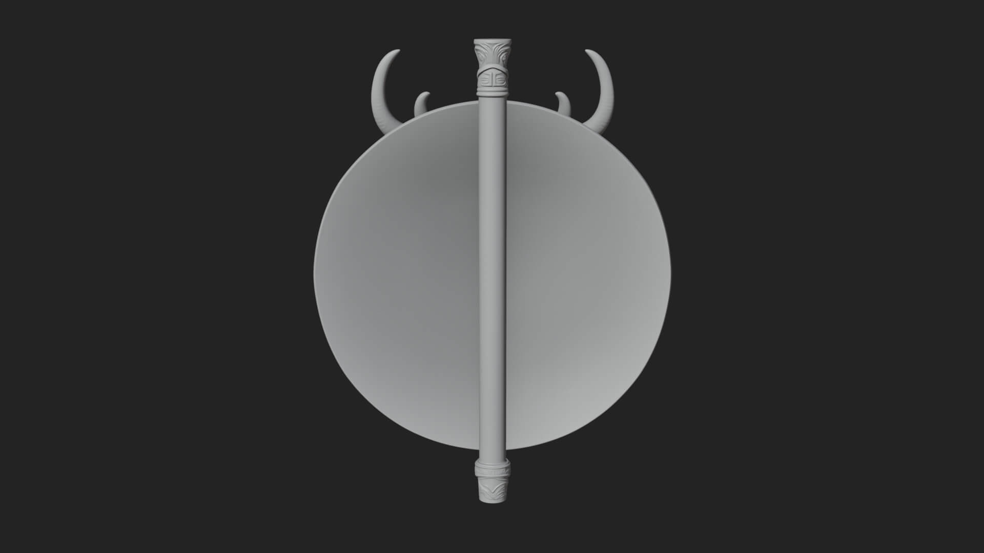Dragon Head Round Shield Model Design 2 3D Print Model 3D Model