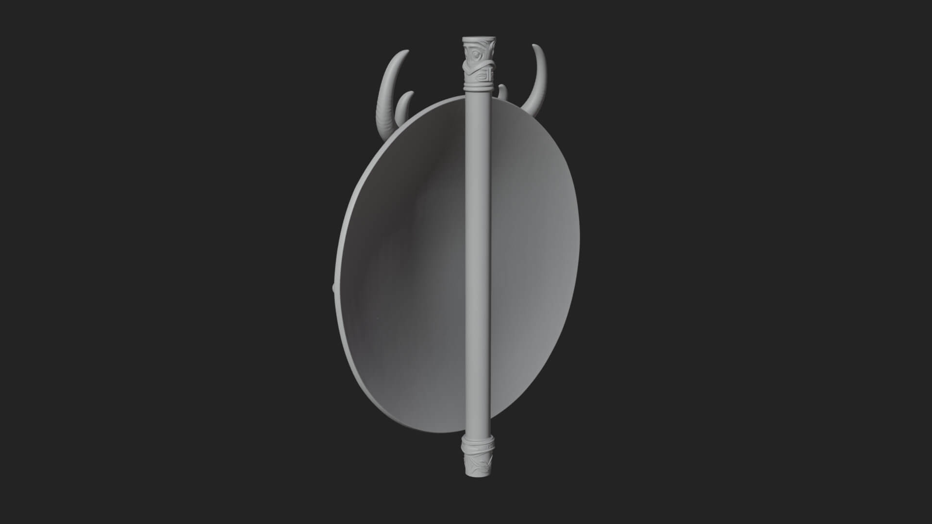 Dragon Head Round Shield Model Design 2 3D Print Model 3D Model