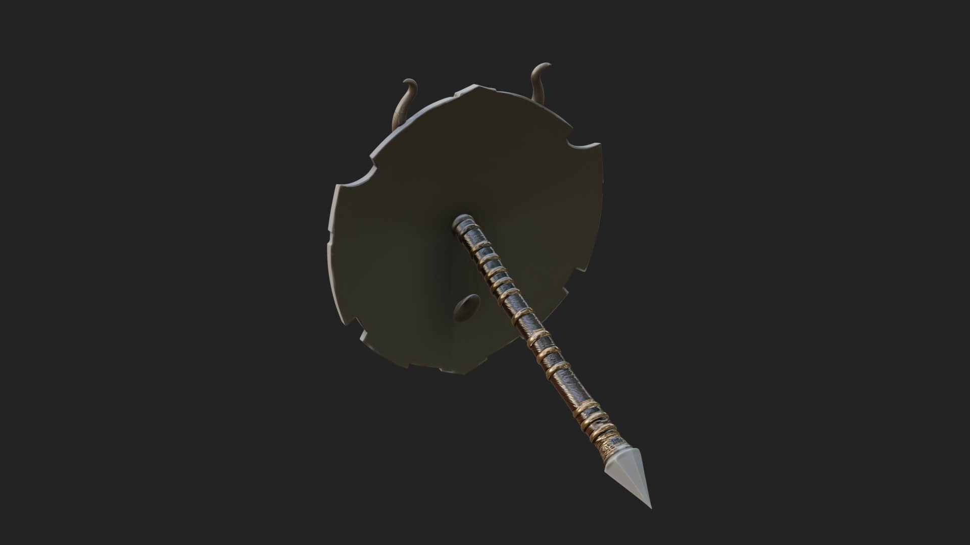 Dragon Head Round Shield Model Design 3 3D Print Model 3D Model
