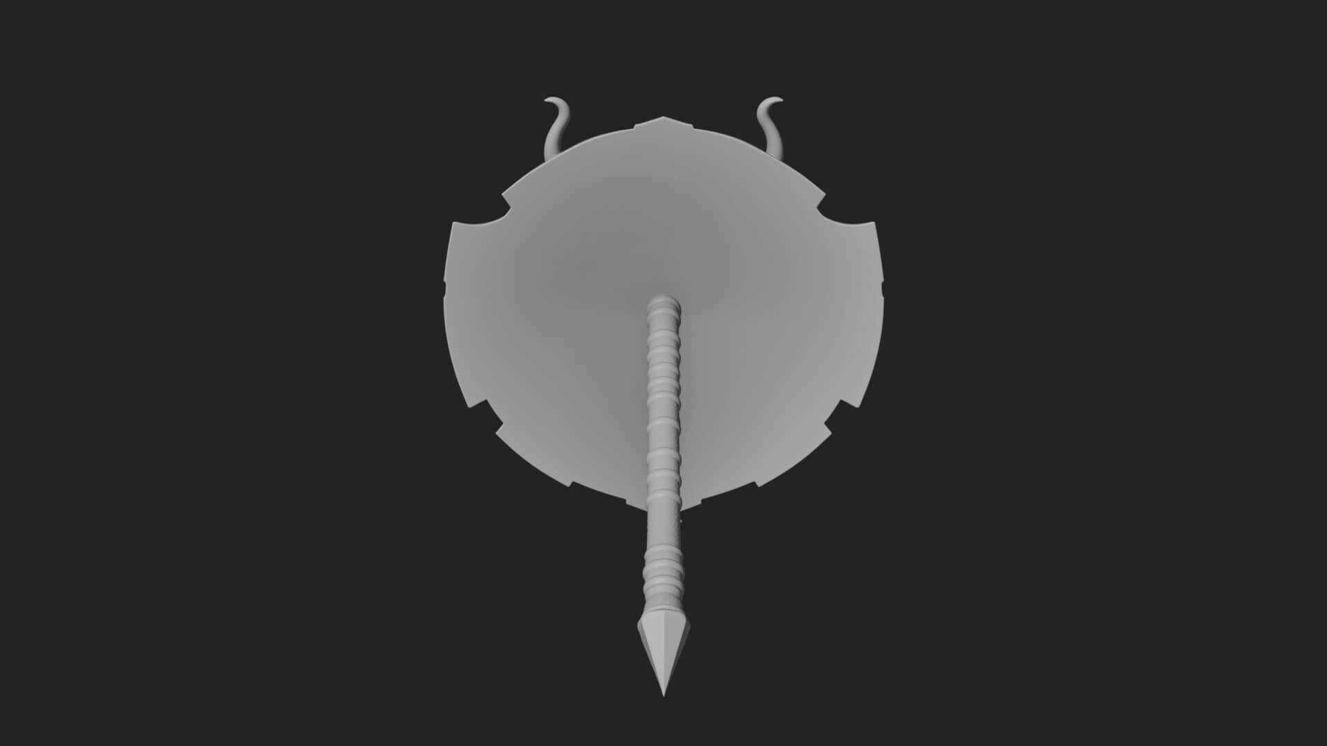 Dragon Head Round Shield Model Design 3 3D Print Model 3D Model