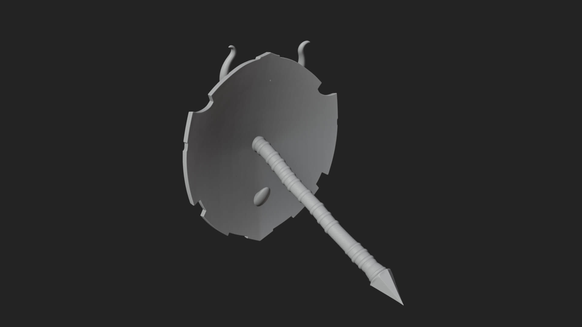 Dragon Head Round Shield Model Design 3 3D Print Model 3D Model