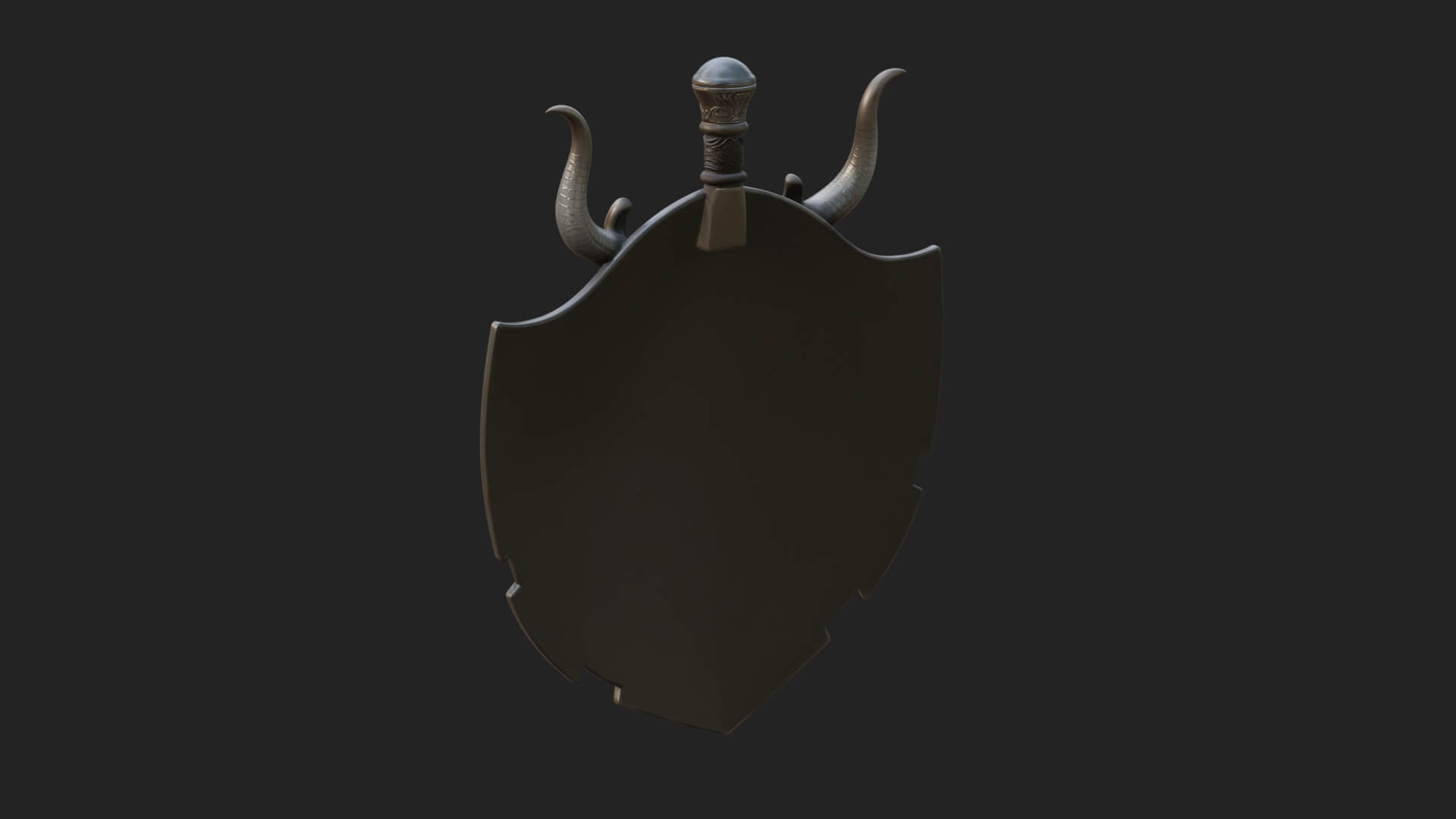 Dragon Head Round Shield Model Design 4 3D Print Model 3D Model