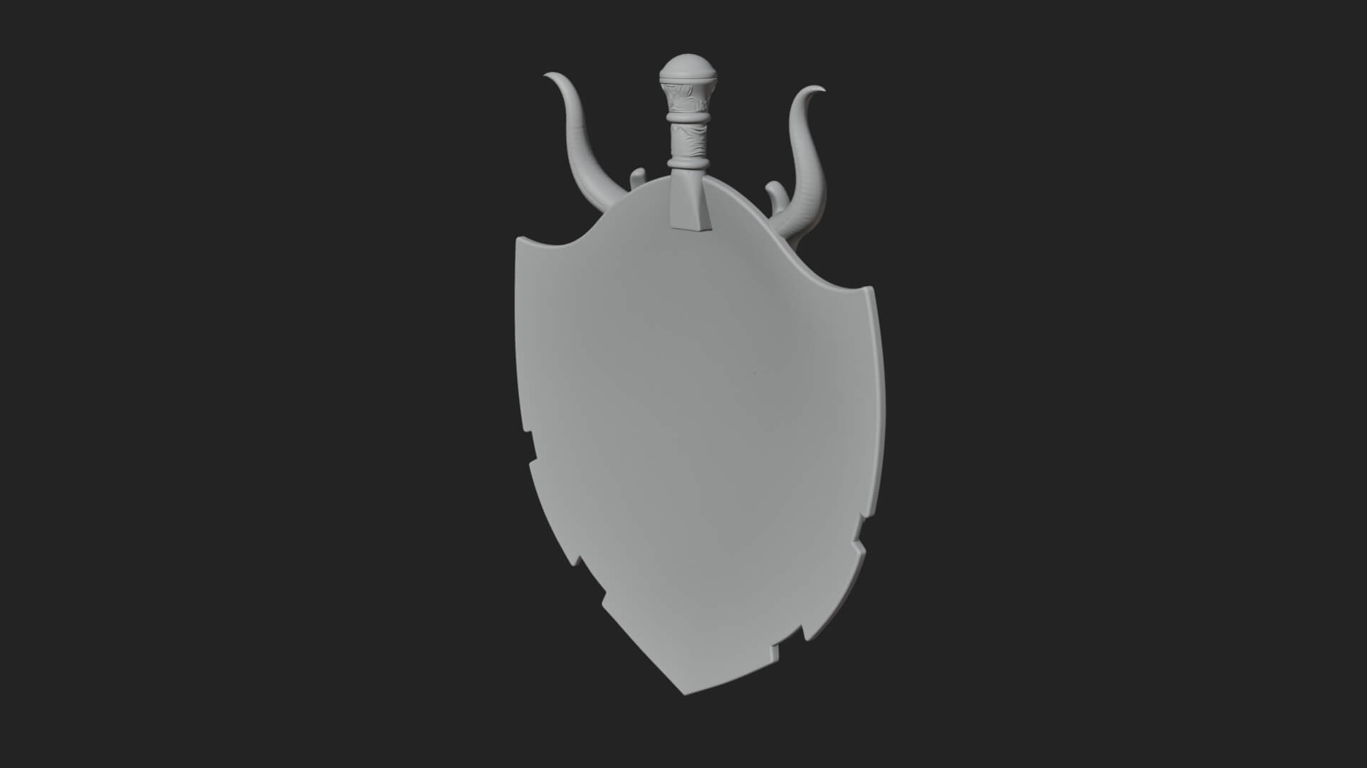 Dragon Head Round Shield Model Design 4 3D Print Model 3D Model