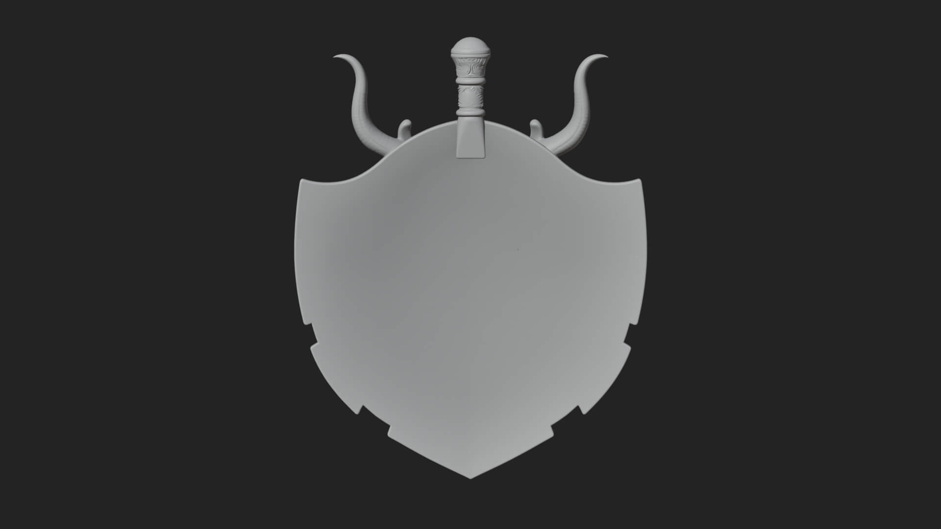 Dragon Head Round Shield Model Design 4 3D Print Model 3D Model