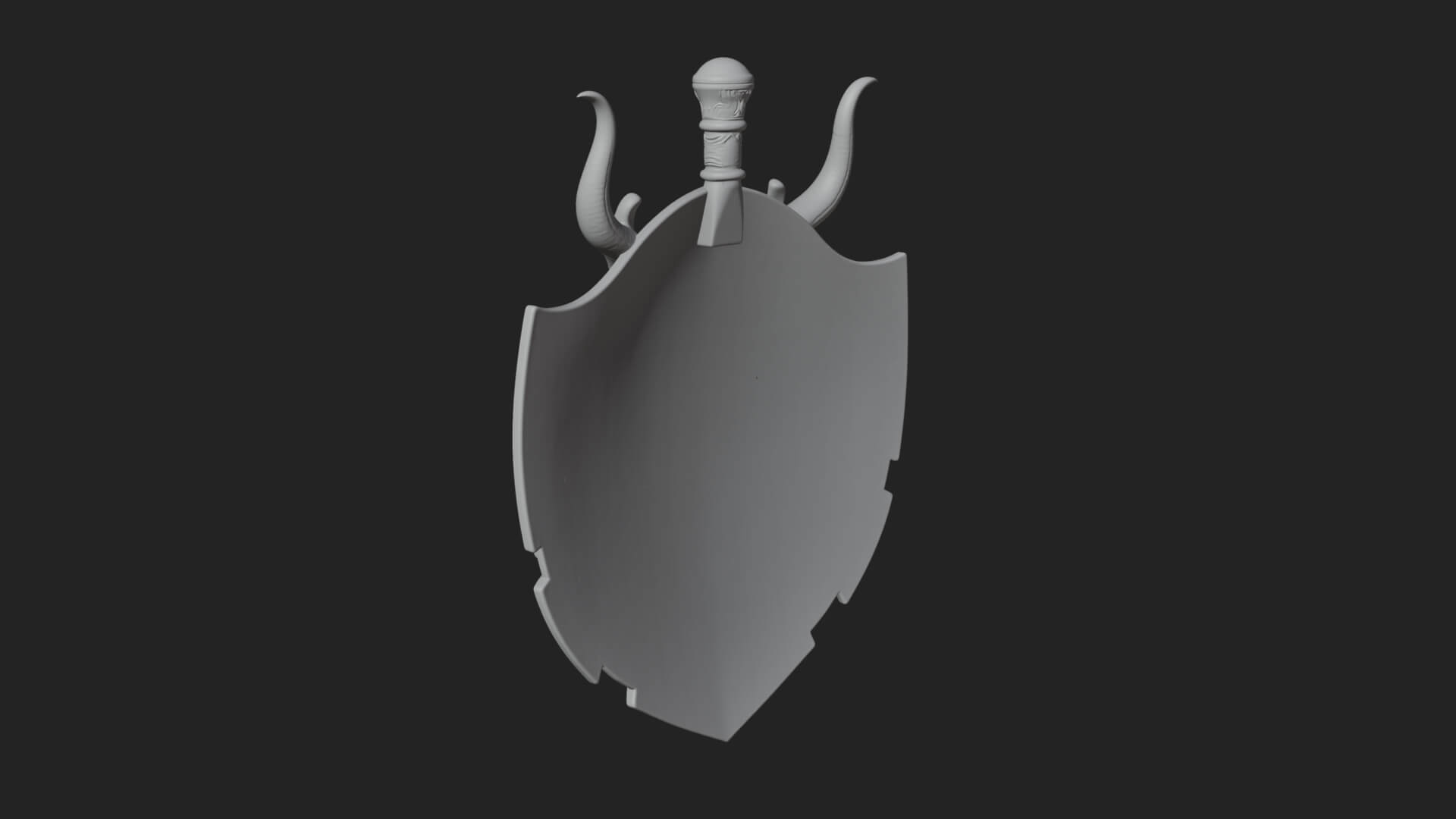 Dragon Head Round Shield Model Design 4 3D Print Model 3D Model